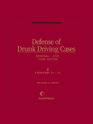 cover image of Defense of Drunk Driving Cases